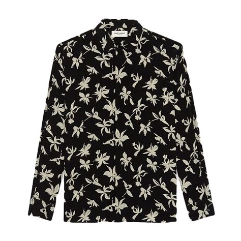 ysl flower shirt|ysl shirt price.